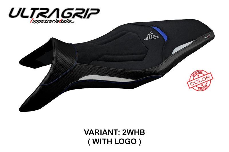 Yamaha MT 09 FZ09 2013-2020 Seat Cover Tappezzeria Italia Ultragrip in White and Blue