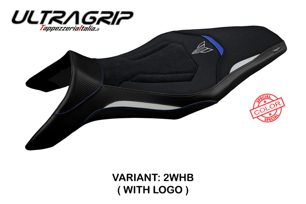Yamaha MT 09 FZ09 2013-2020 Seat Cover Tappezzeria Italia Ultragrip in White and Blue