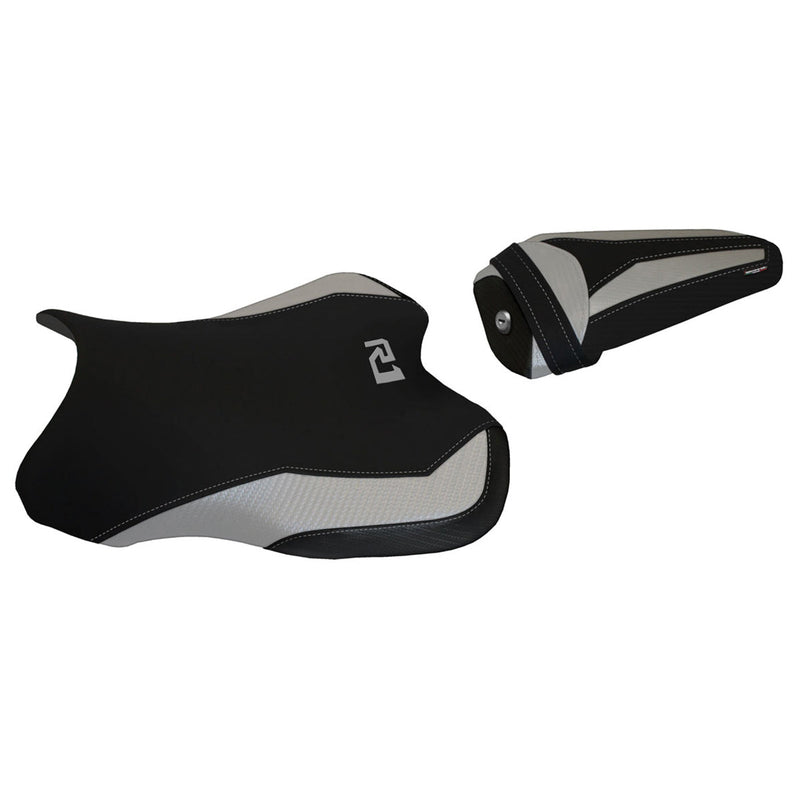 Yamaha YZF R1 2015-2024 Seat Cover Tappezzeria Italia in Silver and Black