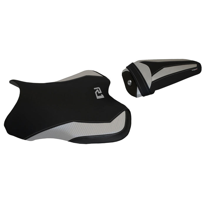 Yamaha YZF R1 2015-2024 Seat Cover Tappezzeria Italia in Silver and Black