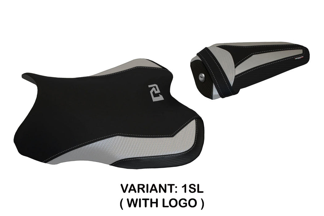 Yamaha YZF R1 2015-2024 Seat Cover Tappezzeria Italia in Silver and Black