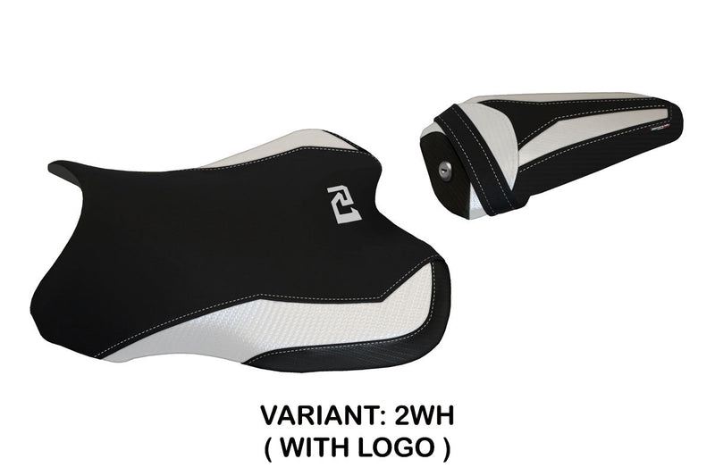 Yamaha YZF R1 2015-2024 Seat Cover Tappezzeria Italia in White and Black