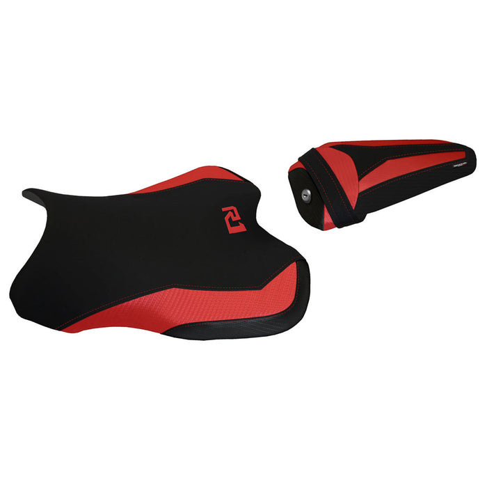 Yamaha YZF R1 2015-2024 Seat Cover Tappezzeria Italia in Red and Black