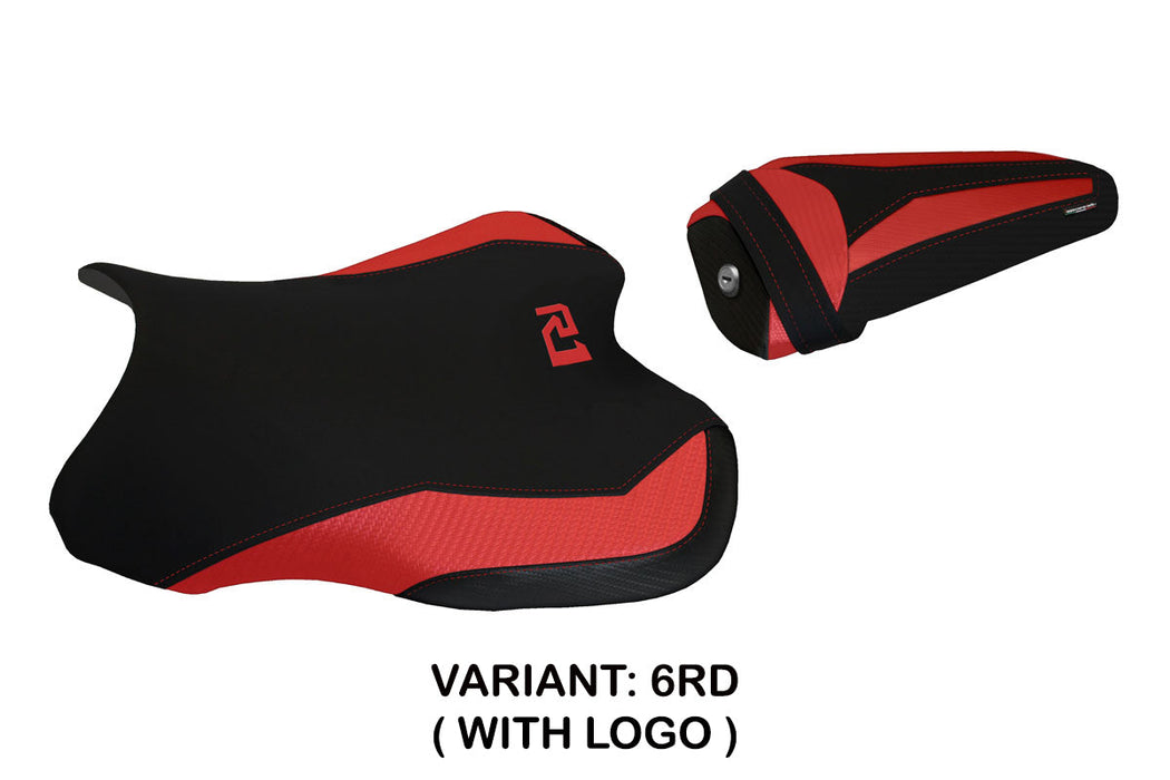 Yamaha YZF R1 2015-2024 Seat Cover Tappezzeria Italia in Red and Black