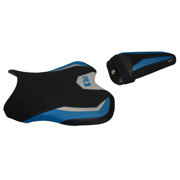 Yamaha YZF R1 2015-2024 Seat Cover Tappezzeria Italia in Blue and Silver