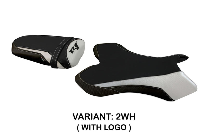 Yamaha YZF R1 2004-2006 Seat Cover Tappezzeria Italia in White and Black
