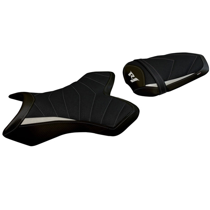 Yamaha YZF R1 2004-2006 Seat Cover Tappezzeria Italia Ultragrip in White and Black