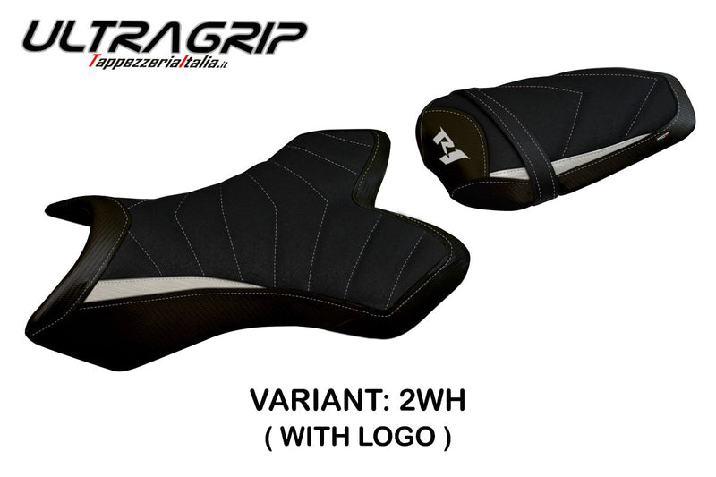 Yamaha YZF R1 2004-2006 Seat Cover Tappezzeria Italia Ultragrip in White and Black