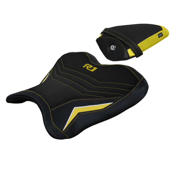 Yamaha YZF R1 2015-2024 Seat Cover Tappezzeria Italia Comfort in Yellow and White SE