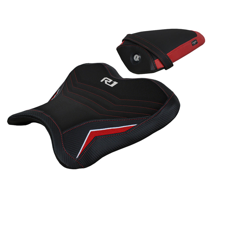 Yamaha YZF R1 2015-2024 Seat Cover Tappezzeria Italia Comfort in Red and White SE
