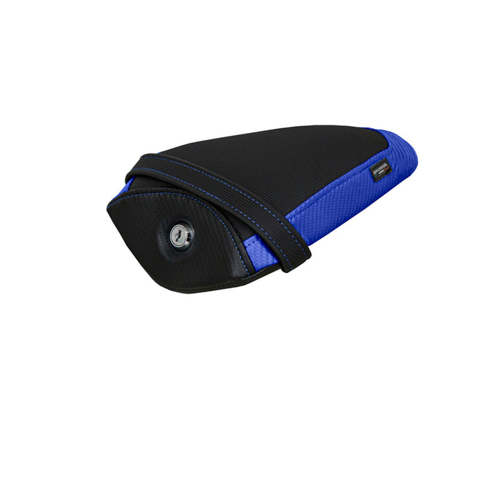 Yamaha YZF R1M 2015-2024 Rear Seat Cover Tappezzeria Italia Comfort in Blue and Black