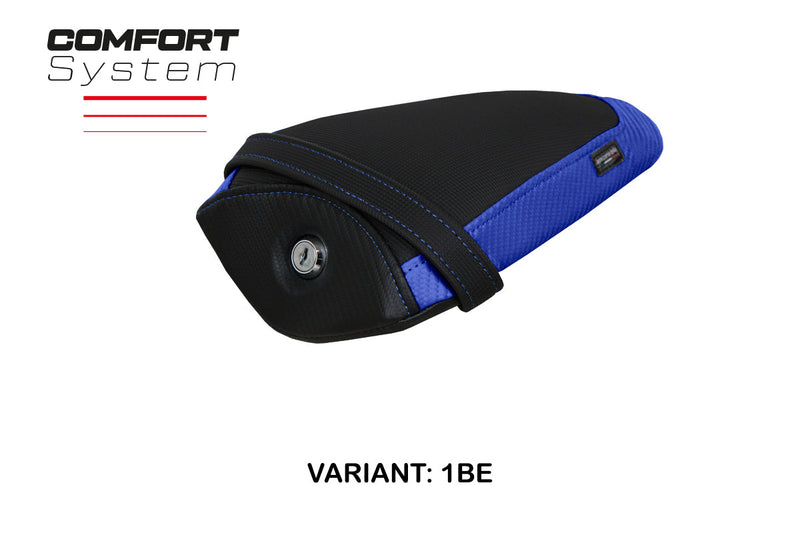 Yamaha YZF R1M 2015-2024 Rear Seat Cover Tappezzeria Italia Comfort in Blue and Black