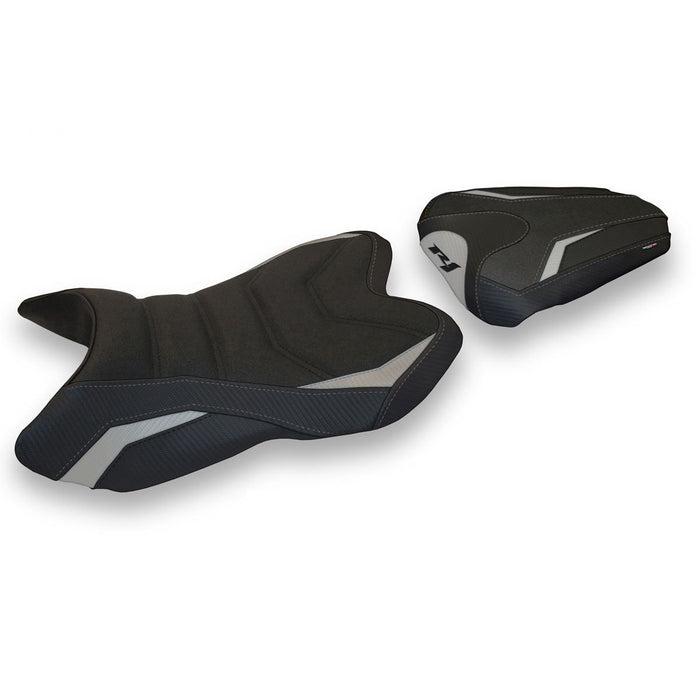 Yamaha YZF R1 2007-2008 Seat Cover Tappezzeria Italia Ultragrip in Silver and Black