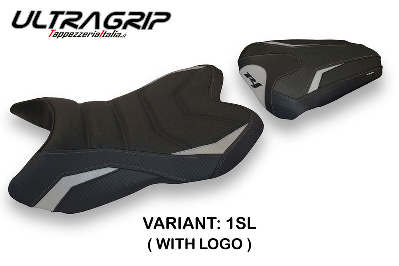 Yamaha YZF R1 2007-2008 Seat Cover Tappezzeria Italia Ultragrip in Silver and Black