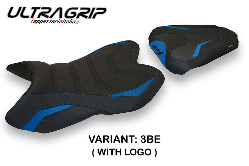 Yamaha YZF R1 2007-2008 Seat Cover Tappezzeria Italia Ultragrip in Blue and Black