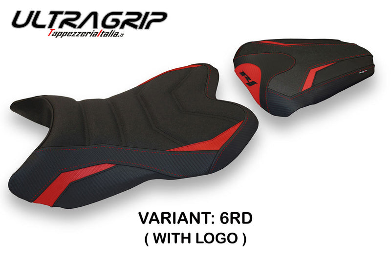 Yamaha YZF R1 2007-2008 Seat Cover Tappezzeria Italia Ultragrip in Red and Black