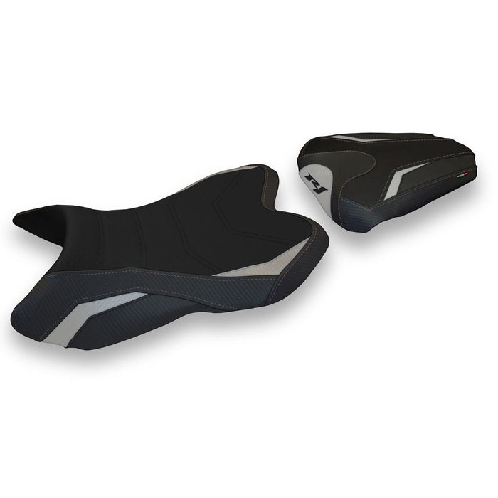 Yamaha YZF R1 2007-2008 Seat Cover Tappezzeria Italia in Silver and Black