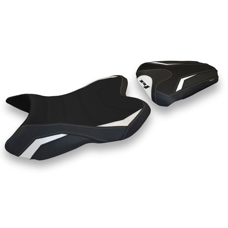 Yamaha YZF R1 2007-2008 Seat Cover Tappezzeria Italia in White and Black