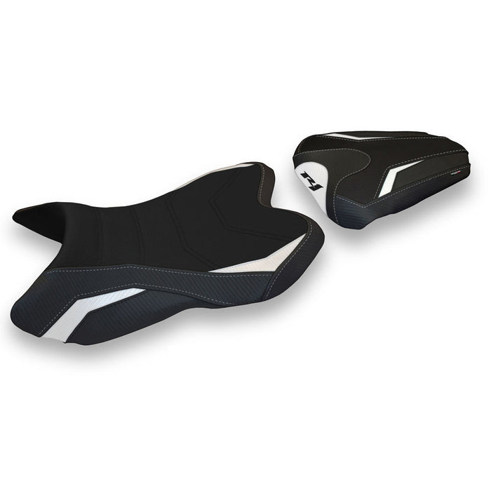 Yamaha YZF R1 2007-2008 Seat Cover Tappezzeria Italia in White and Black