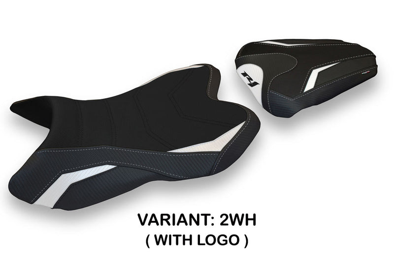 Yamaha YZF R1 2007-2008 Seat Cover Tappezzeria Italia in White and Black