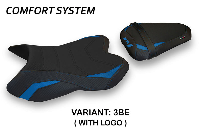 Yamaha YZF R1 2007-2008 Seat Cover Tappezzeria Italia Comfort in Blue and Black