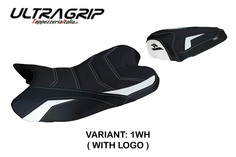 Yamaha YZF R1 2009-2014 Seat Cover Tappezzeria Italia Ultragrip in White