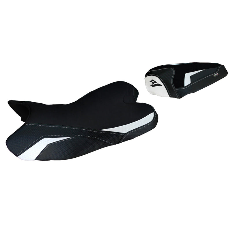 Yamaha YZF R1 2009-2014 Seat Cover Tappezzeria Italia in White and Black