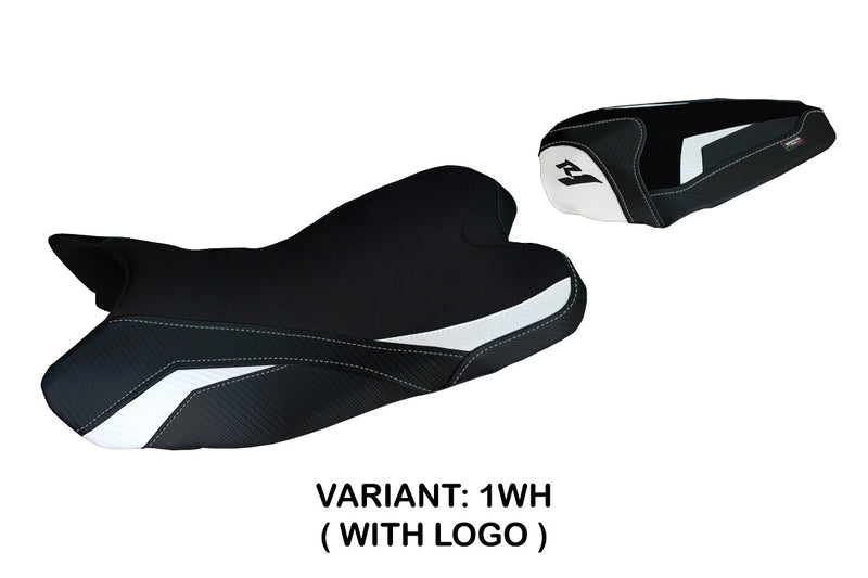 Yamaha YZF R1 2009-2014 Seat Cover Tappezzeria Italia in White and Black