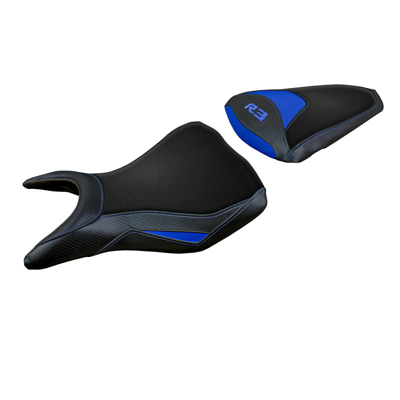 Yamaha YZF R3 2015-2024 Seat Cover from Tappezzeria Italia Comfort in Blue