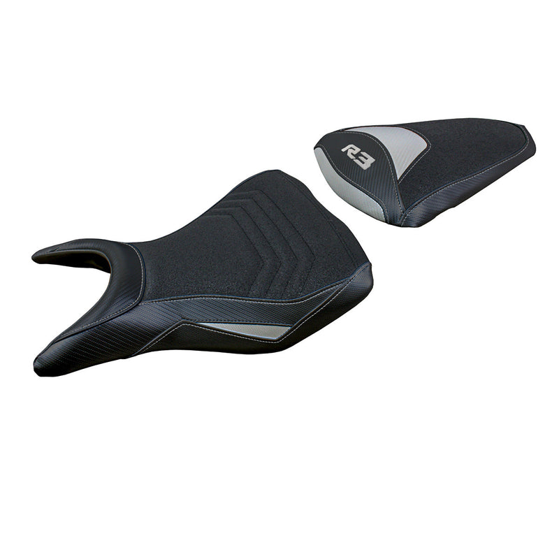 Yamaha YZF R3 2015-2024 Seat Cover Tappezzeria Italia Ultragrip in Silver