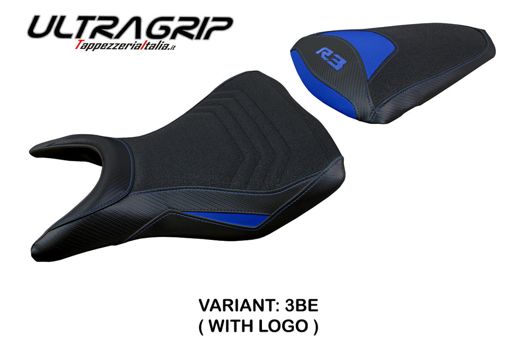 Yamaha YZF R3 2015-2024 Seat Cover Tappezzeria Italia Ultragrip in Blue