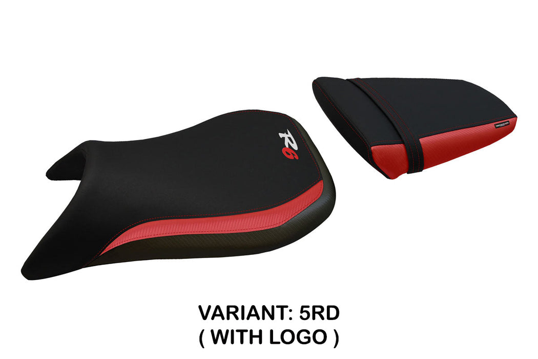 Yamaha YZF R6 2003-2005 Seat Cover Tappezzeria Italia in Red and Black