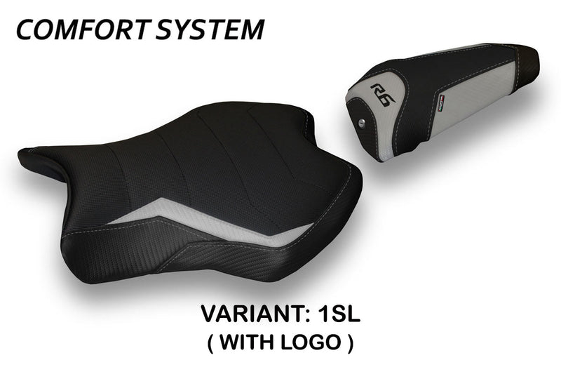 Yamaha YZF R6 2017-2024 Seat Cover Tappezzeria Italia Comfort in Silver