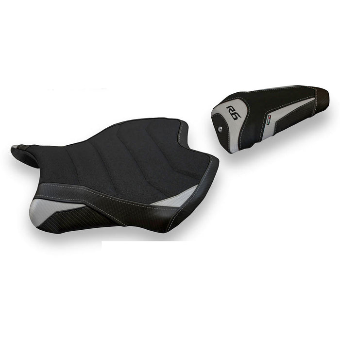 Yamaha YZF R6 2017-2024 Seat Cover Tappezzeria Italia Ultragrip in Silver