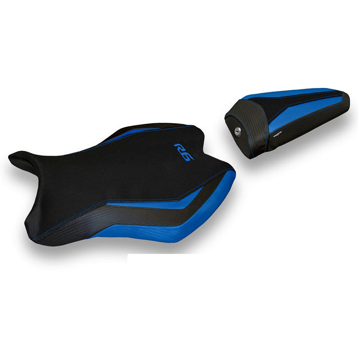 Yamaha YZF R6 2017-2024 Seat Cover Tappezzeria Italia in Blue and Black