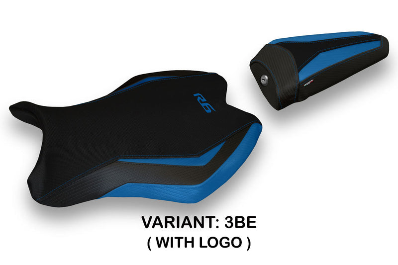 Yamaha YZF R6 2017-2024 Seat Cover Tappezzeria Italia in Blue and Black