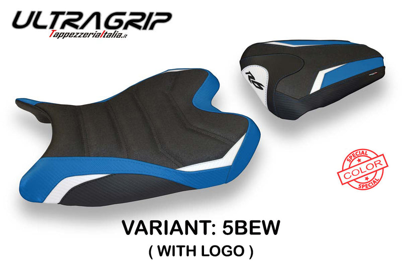 Yamaha YZF R6 2008-2016 Seat Cover Tappezzeria Italia Ultragrip in Blue and White SE