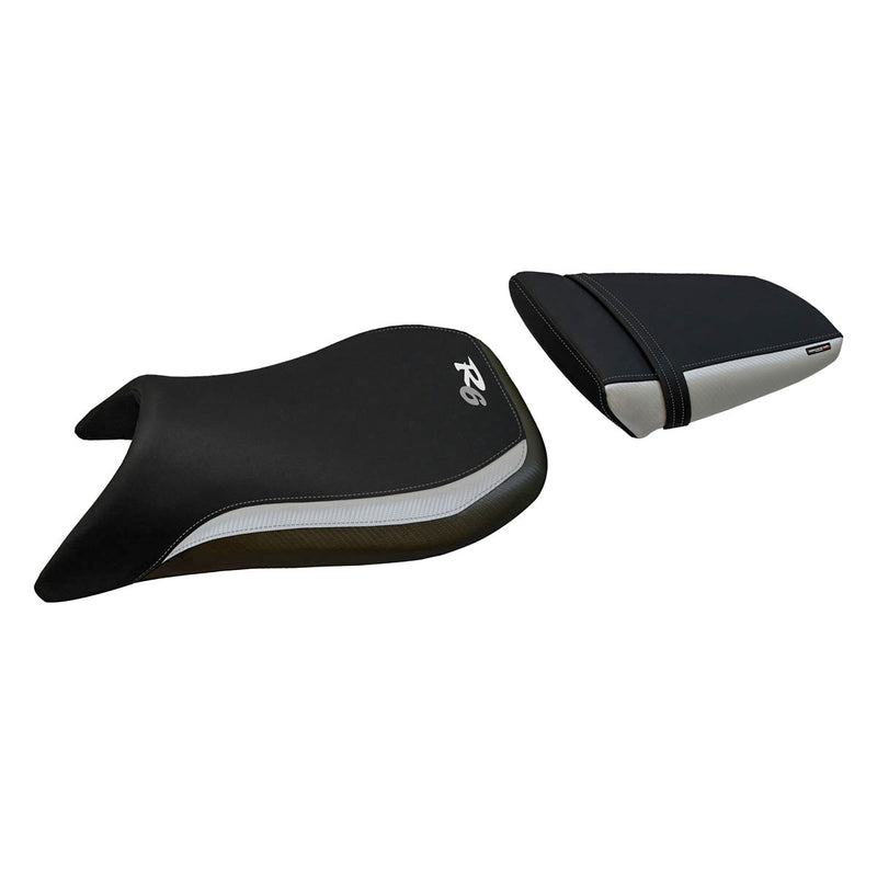 Yamaha YZF R6 1999-2002 Seat Cover Tappezzeria Italia in Silver and Black