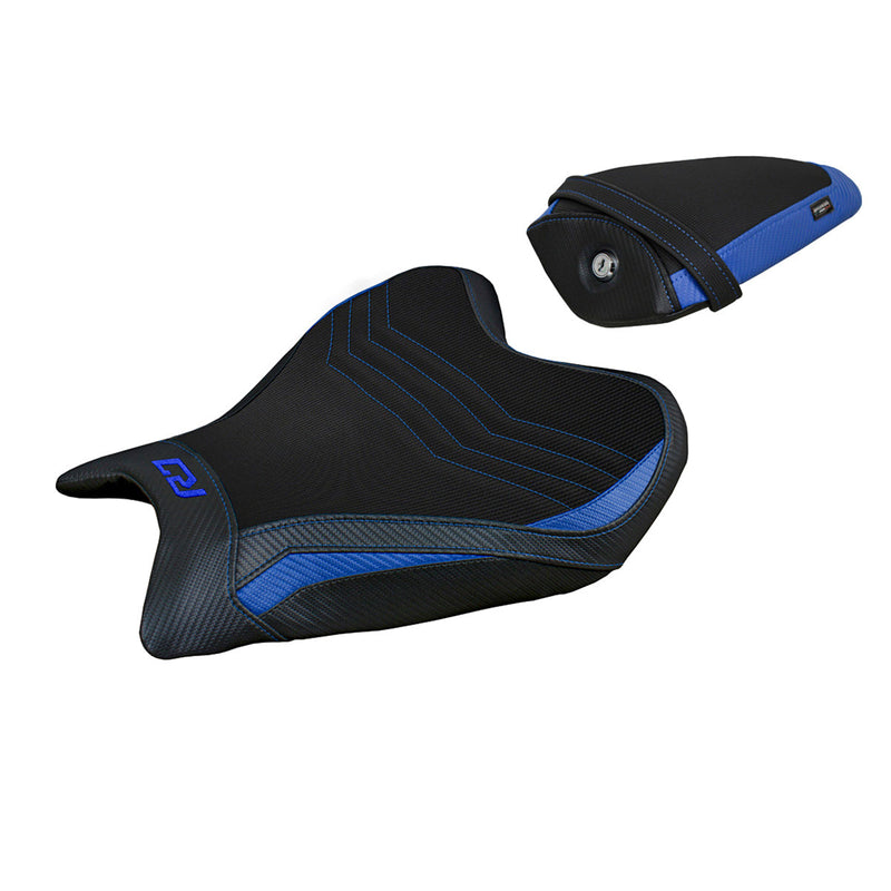 Yamaha YZF R7 2021-2024 Seat Cover Tappezzeria Italia Comfort in Blue and Black