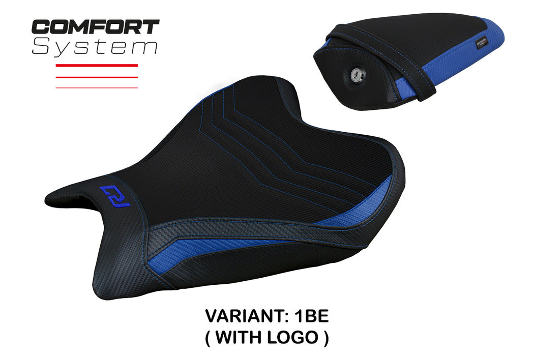 Yamaha YZF R7 2021-2024 Seat Cover Tappezzeria Italia Comfort in Blue and Black