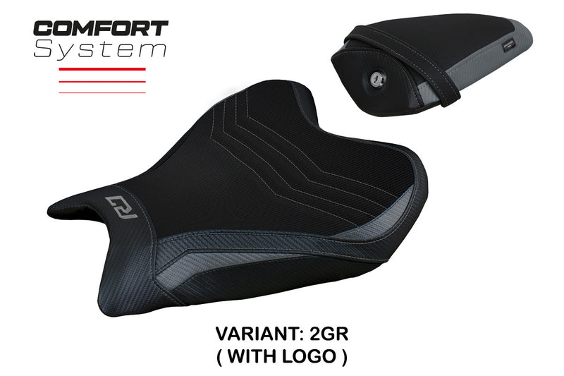 Yamaha YZF R7 2021-2024 Seat Cover Tappezzeria Italia Comfort in Grey and Black