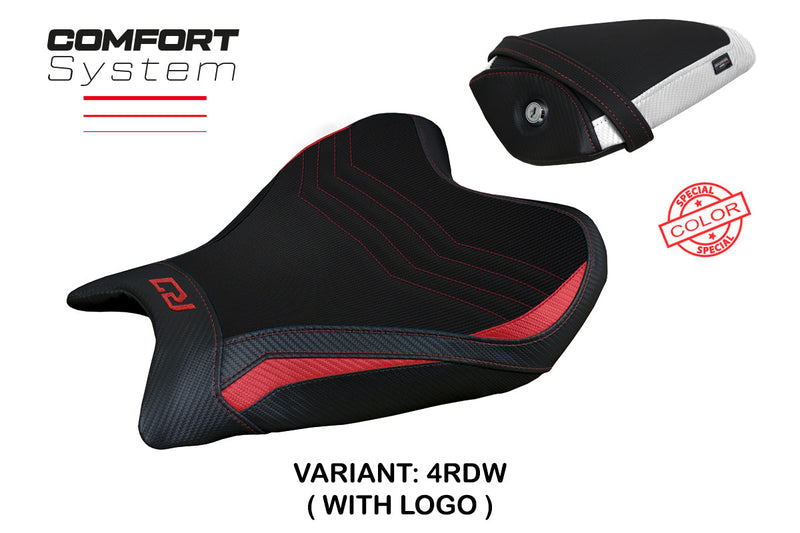Yamaha YZF R7 2021-2024 Seat Cover Tappezzeria Italia Comfort in Red, White and Black SE