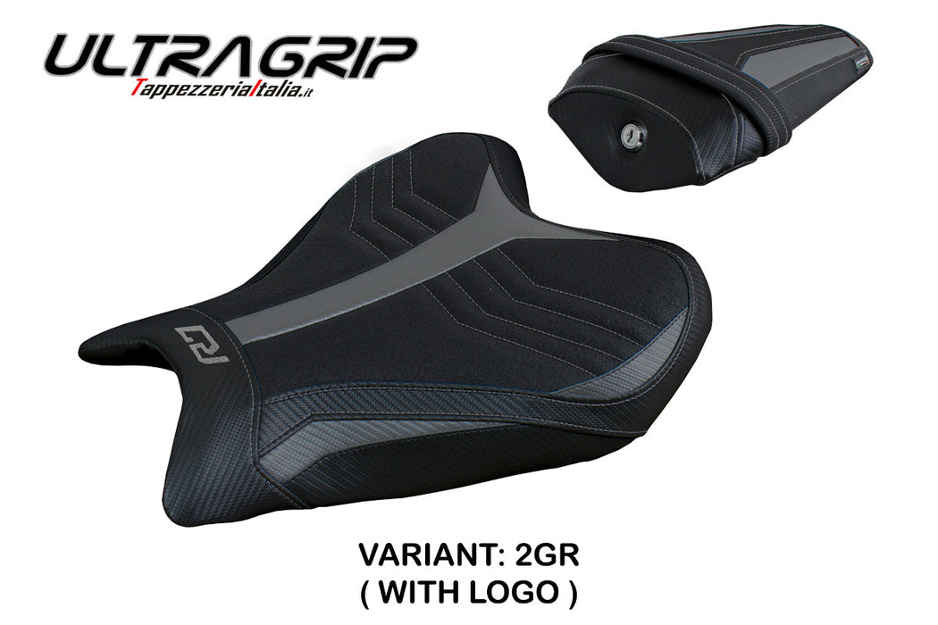 Yamaha YZF R7 2021-2024 Seat Cover Tappezzeria Italia Ultragrip in Grey and Black