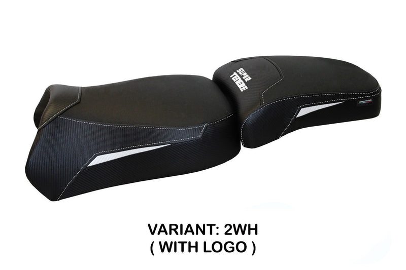 Yamaha Super Tenere 1200 2010-2020 Seat Cover Tappezzeria Italia in White and Black
