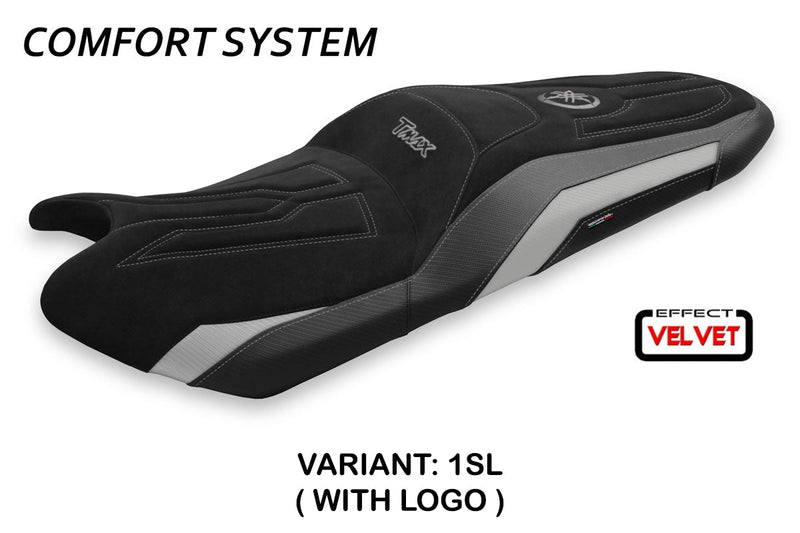 Yamaha T-Max 530 560 2017-2021 Seat Cover Tappezzeria Italia Comfort in Velvet Silver