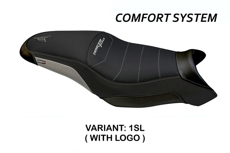 Yamaha Tracer 7 7GT 2021-2024 Seat Cover Tappezzeria Italia Comfort in Silver and Black