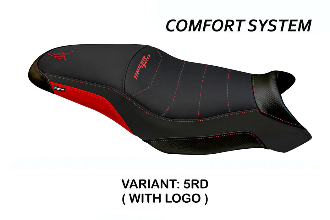 Yamaha Tracer 7 7GT 2021-2024 Seat Cover Tappezzeria Italia Comfort in Red and Black