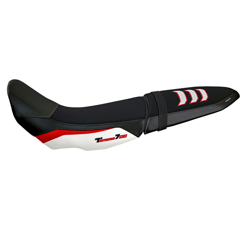 Yamaha Tenere 700 2019-2024 Seat Cover Tappezzeria Italia Comfort in U-grip Red and White FR