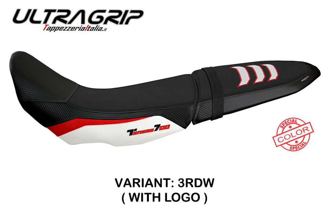 Yamaha Tenere 700 2019-2024 Seat Cover Tappezzeria Italia Ultragrip in Red and White FR