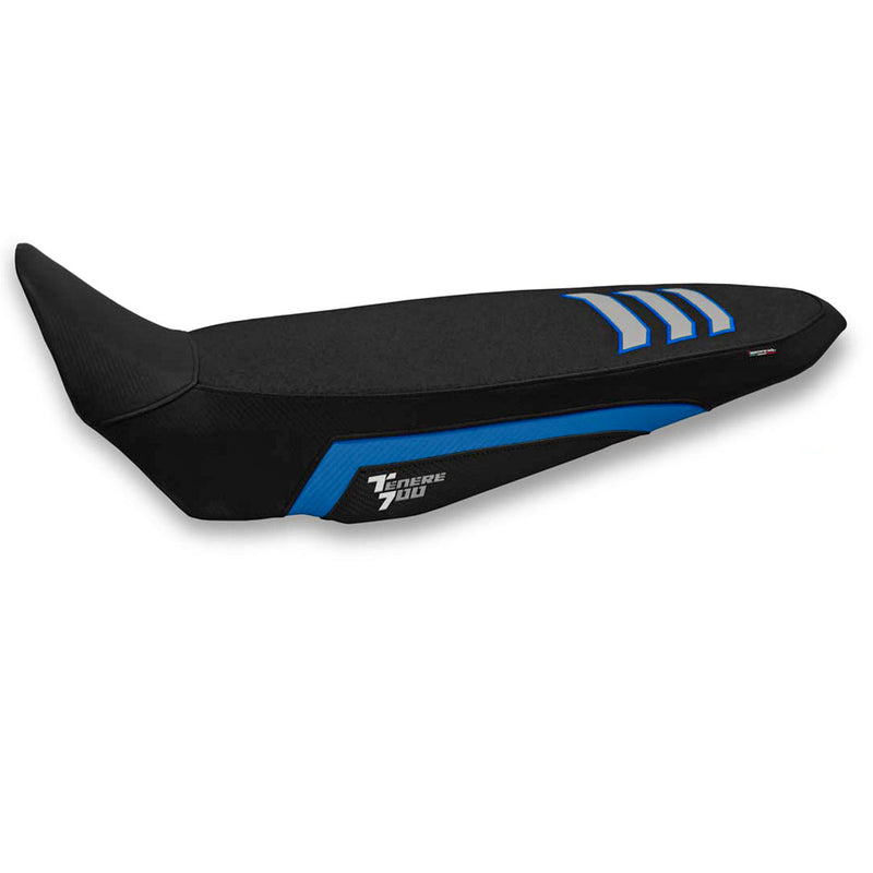 Yamaha Tenere 700 2019-2024 Seat Cover Tappezzeria Italia Comfort Ultragrip in Blue and Silver